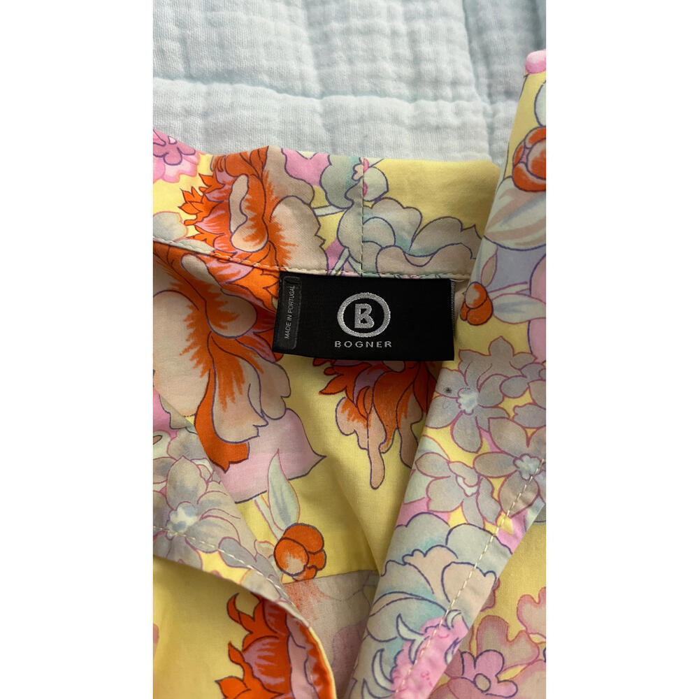 BOGNER COLLECTION FLORAL BUTTON UP SHIRT M - Picture 7 of 8